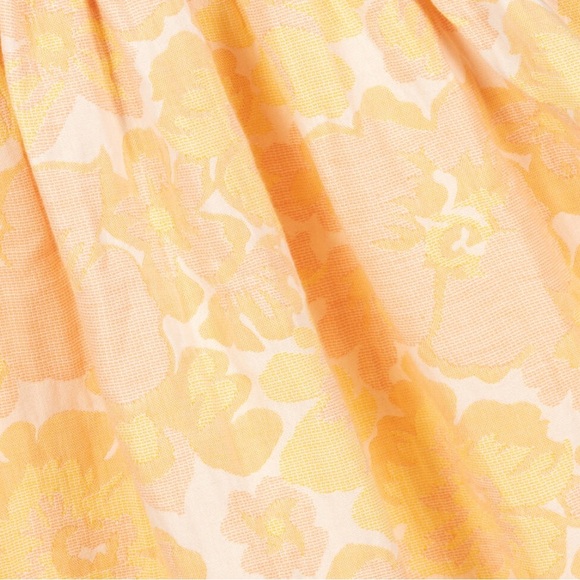 THE NEW SOCIETY GIRLS YELLOW FLORAL JACQUARD DRESS Size 16 Fancy Floral Event - Picture 4 of 14